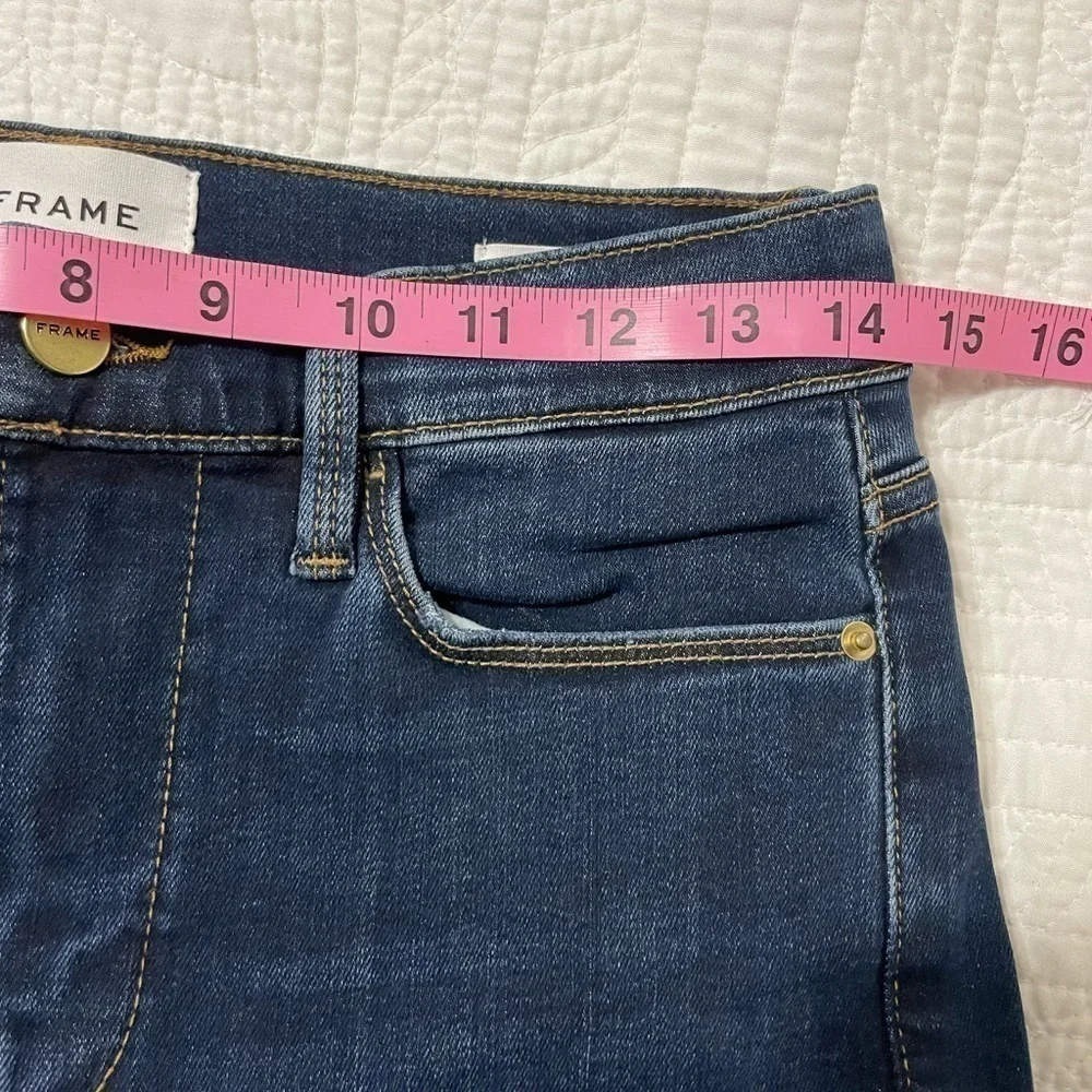 EUC Frame Denim Le High Skinny Dublin Chew dark wash jeans size 27